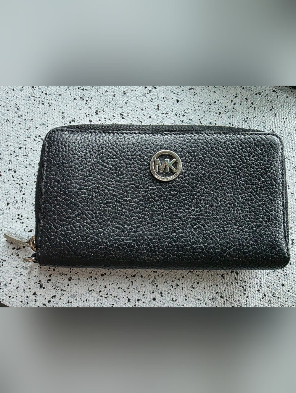 Michael Kors Black Pebbled Leather Wallet